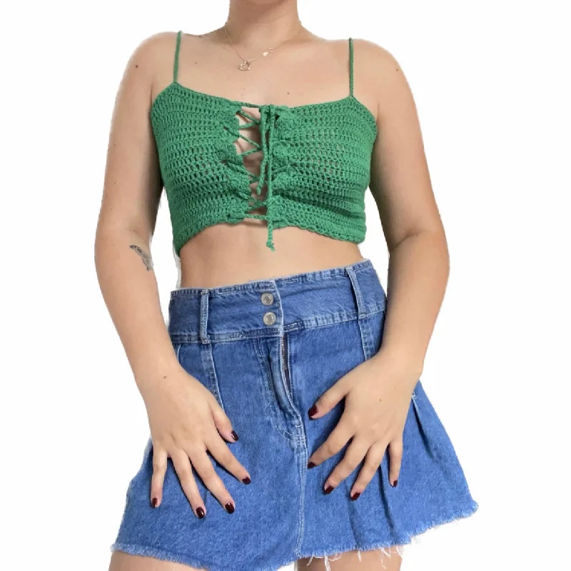 Crochet Green Top