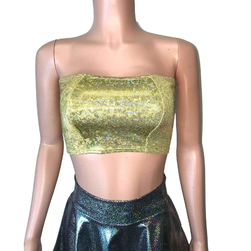 Tube Top Bandeau - Gold Shattered Glass