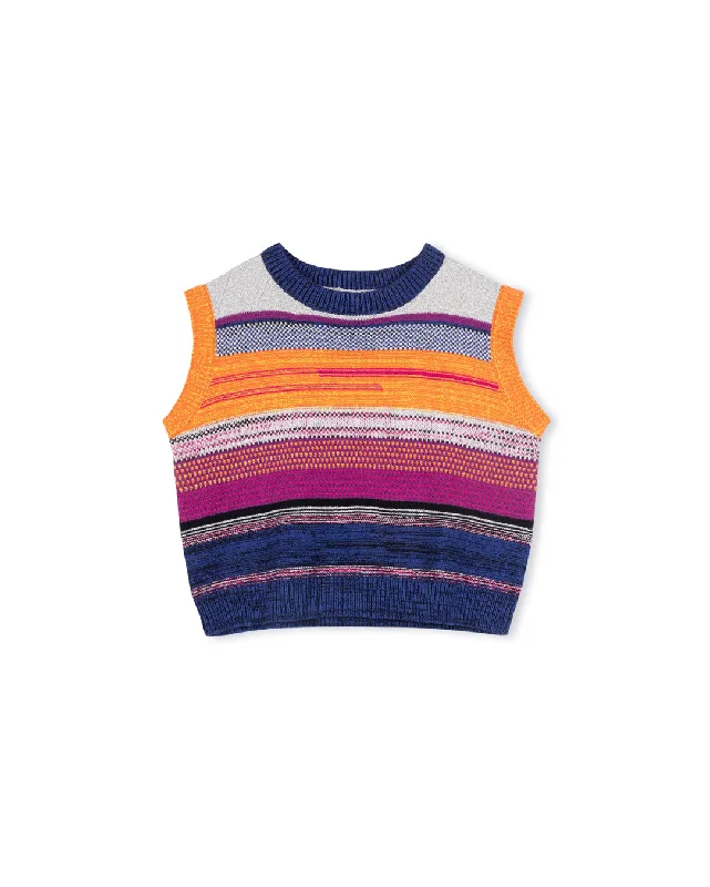 Multi Color Knit Vest