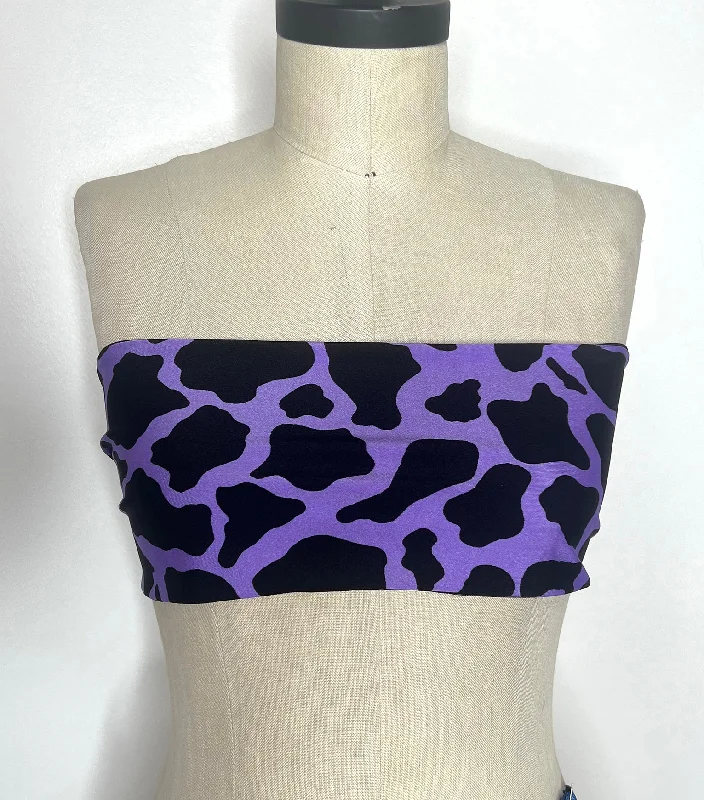 Purple Cow Print Bandeau