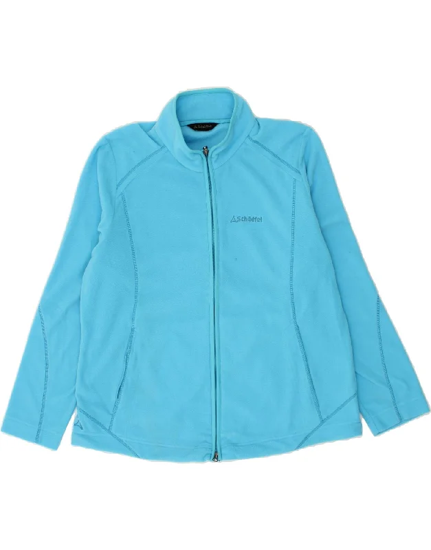 SCHOFFEL Womens Fleece Jacket UK 20 2XL Blue Polyester