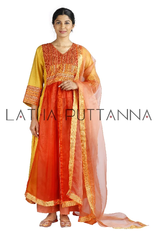 Orange & Yellow Salwar