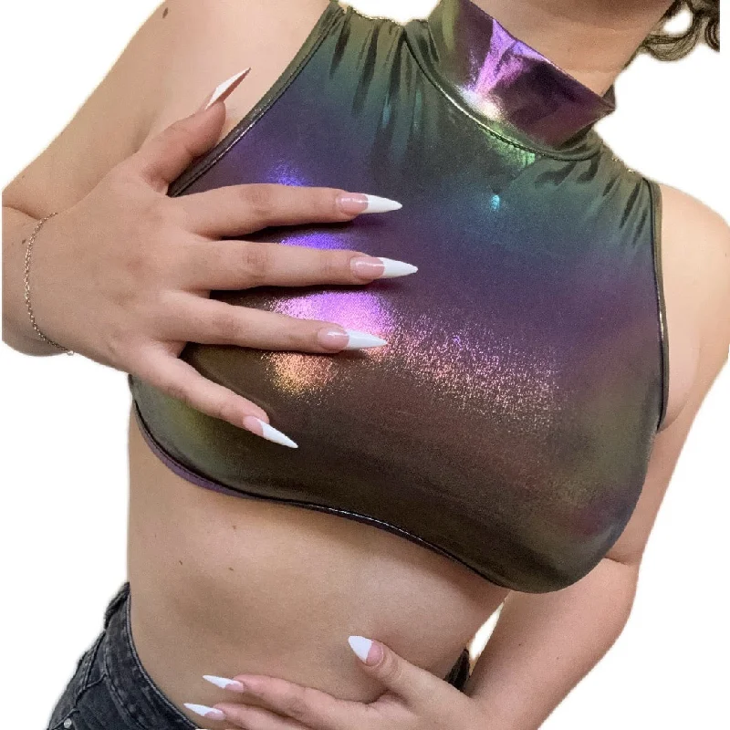 Holographic Crop Top