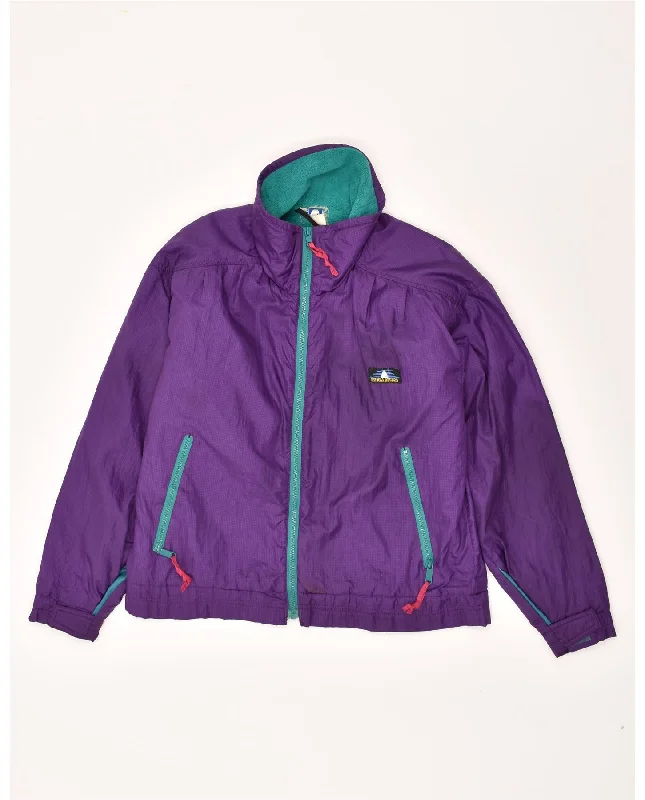 VINTAGE Womens Windbreaker Jacket UK 8 Small Purple Polyester