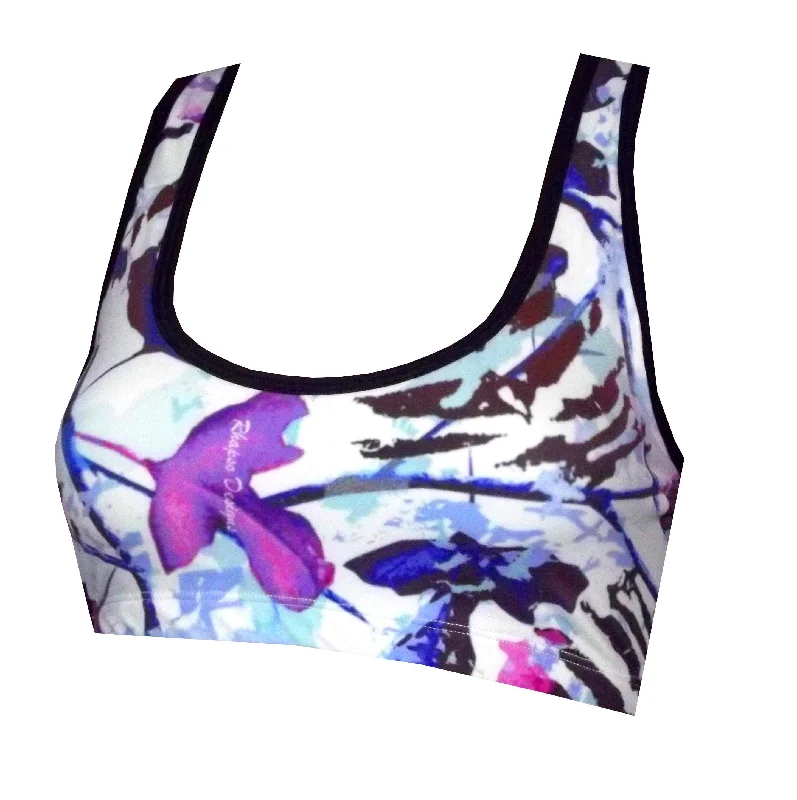 Tiger in the wild print sports crop top BK150P857