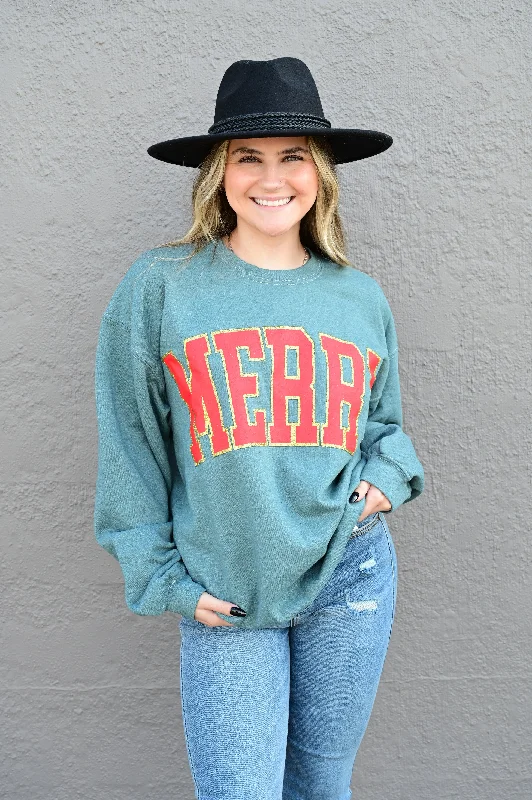 Glitter Merry Graphic Sweatshirt S-XL