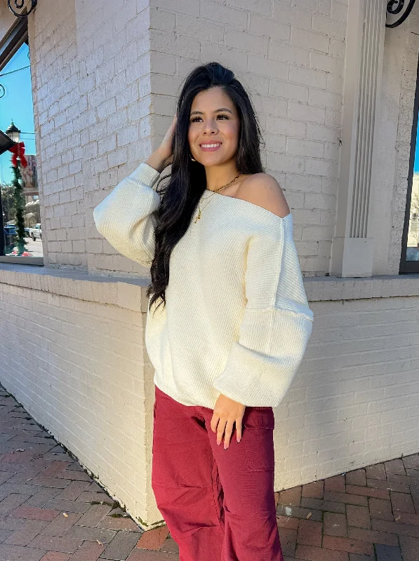 Ivory Slouchy Sweater