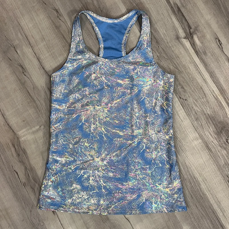 SALE - SMALL - Sky Blue Holographic Racerback Tank