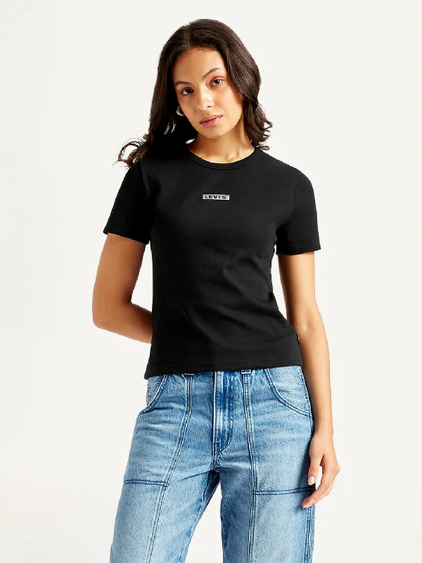 Women's Solid Crew Neck T-Shirt