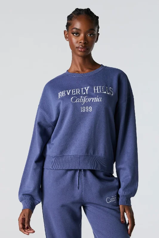 Destination Twill Embroidered Fleece Sweatshirt