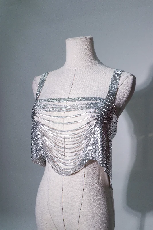 Light shimmery metal top #25