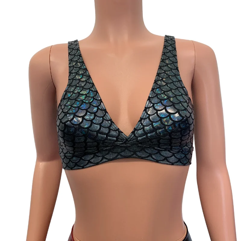 Mermaid Scales Bralette Holographic