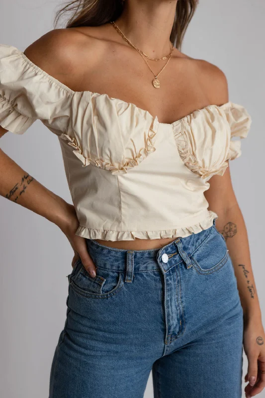 Daphne Ruched Crop Top