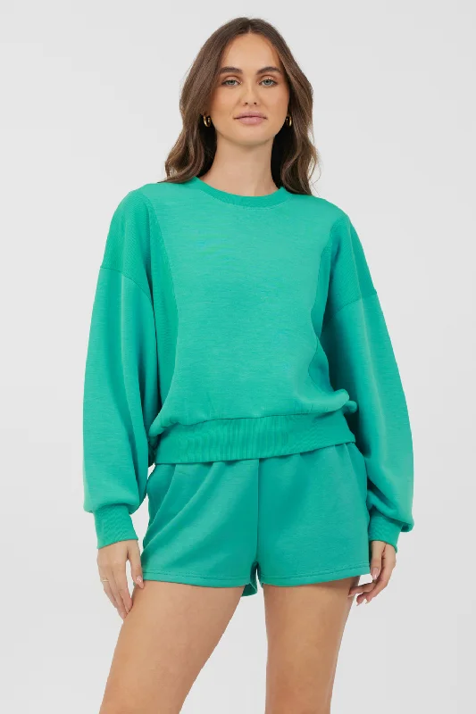 Caribbean Turquoise Cloud Fleece Crewneck