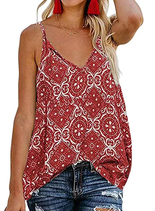 Women's V Neck Lace Trim Camisole Removable Racer Back Crochet Tank Top