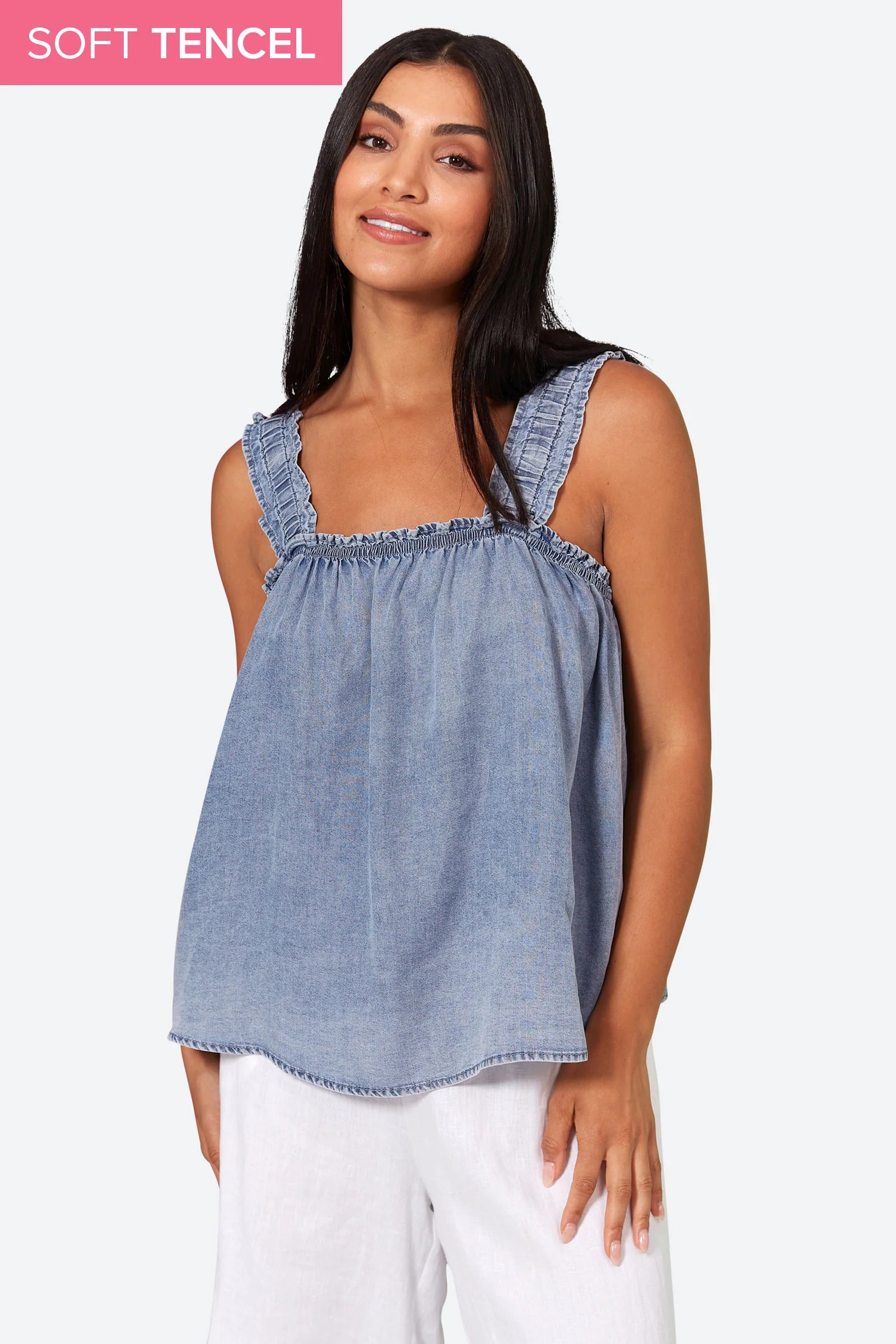 Eb&Ive Elan Tank - Denim