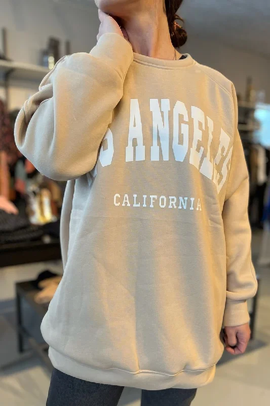 Los Angeles Sweatshirt 3609 | Beige | Sweatshirt fra Avery