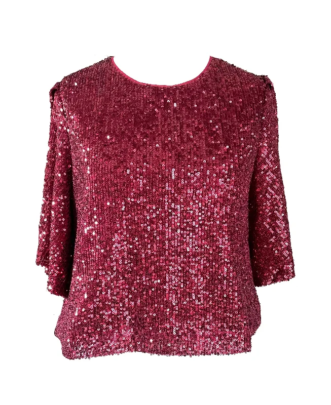 Traffic People Crimson & Clover Top - Wine