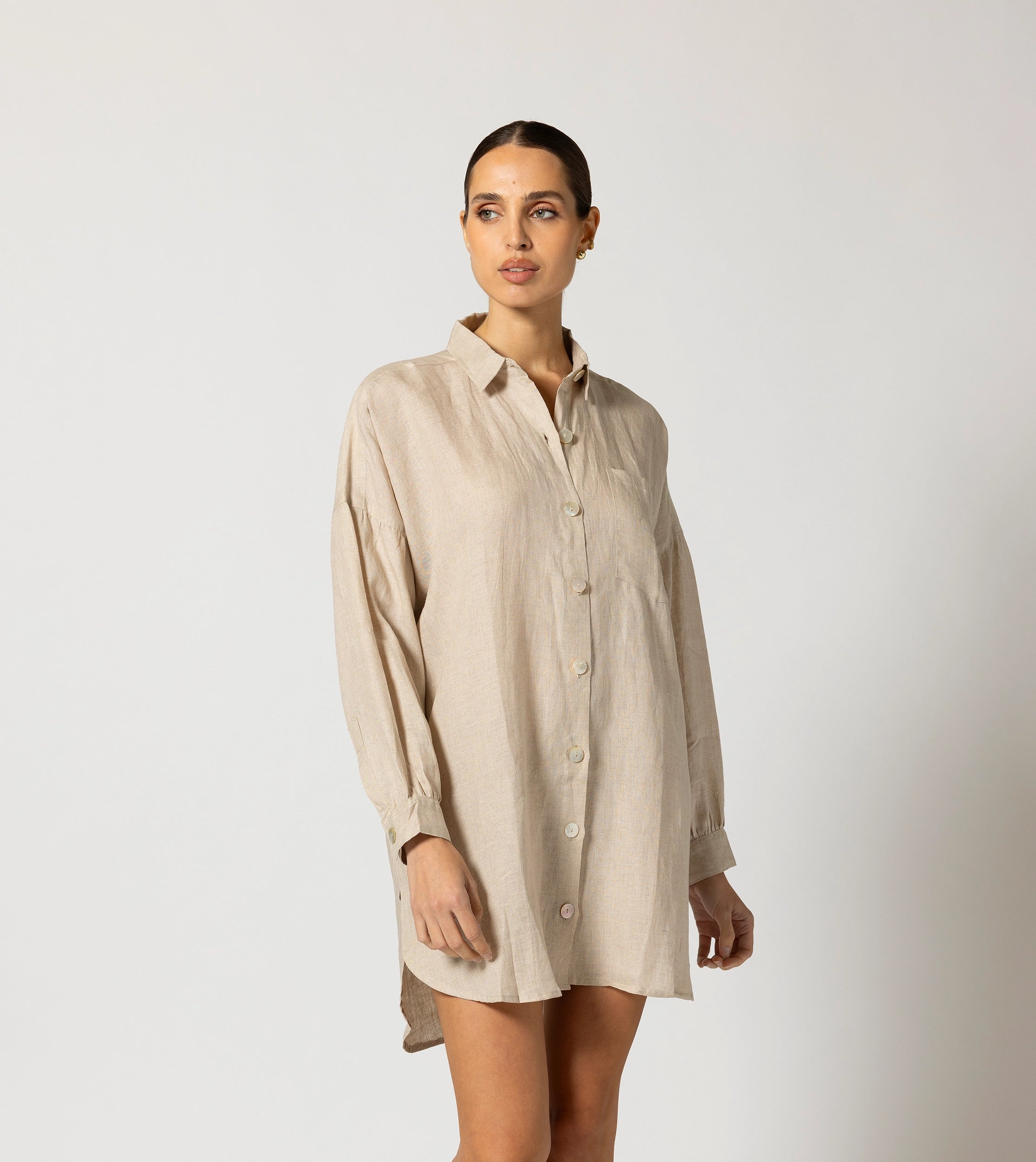 Nusa Button Up | Oatmeal