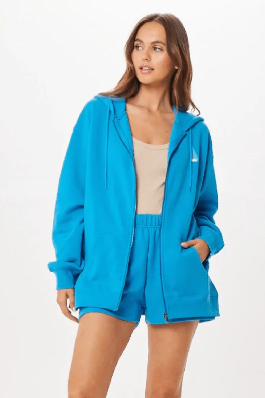 Bright Blue St. Tropez Jet Setter Surf Wash Zip Up