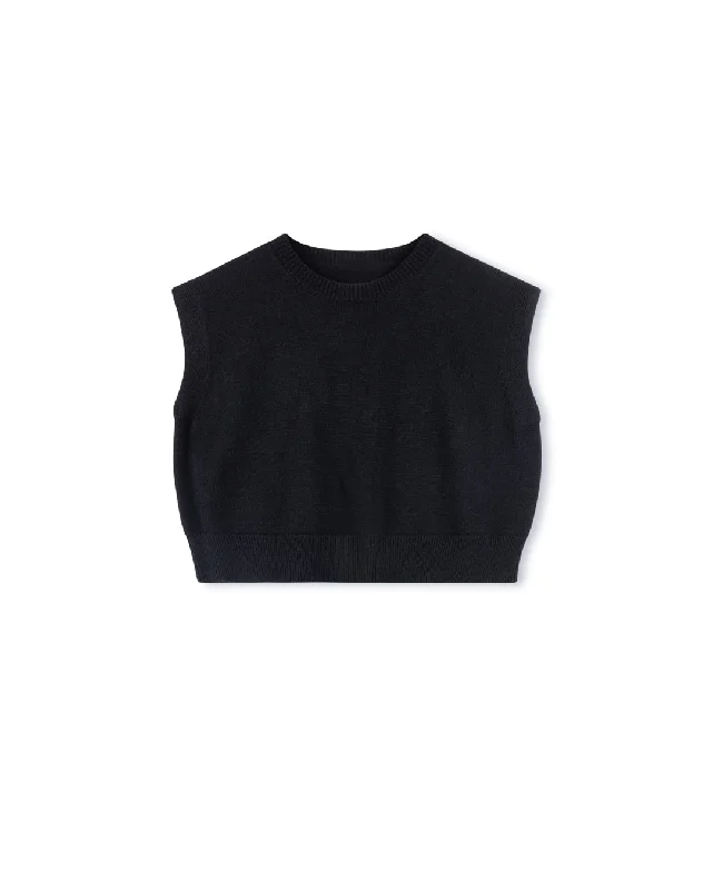 Crew Neck Knit Vest