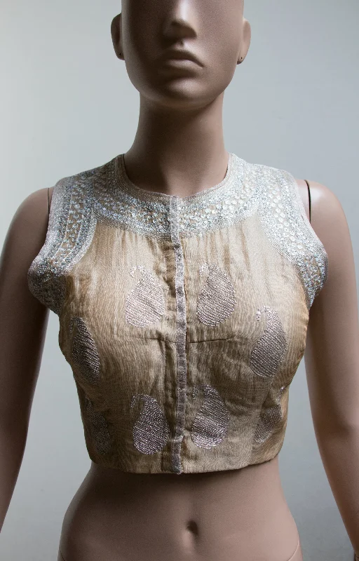 Sleeveless Gold Tissue