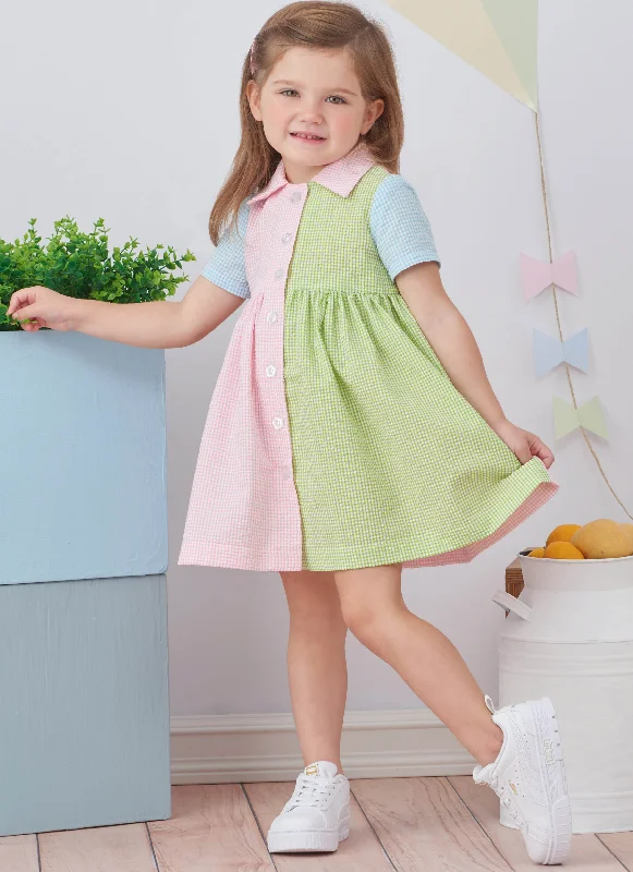 Simplicity 9760 sewing pattern Toddlers' Dress with Sleeve Variations