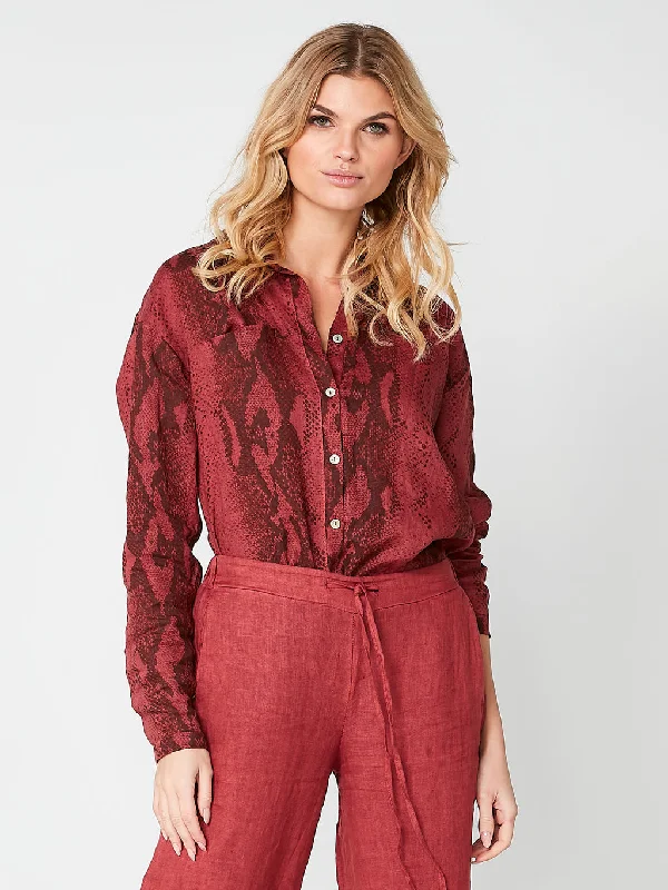 Nu Denmark Rosalil Shirt - Ruby Red