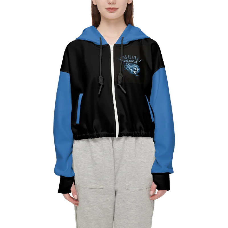 Yahuah Yahusha 01-06 Designer Cropped Drop Shoulder Full Zip Hoodie