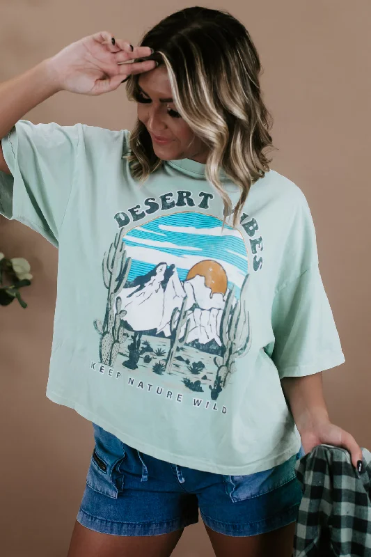 Desert Vibes Tee, Dusty Mint