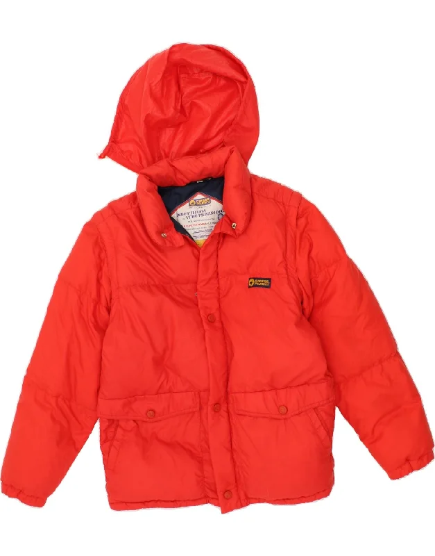 CIESSE PIUMINI Womens Hooded Padded Jacket IT 42 Medium Red Polyamide