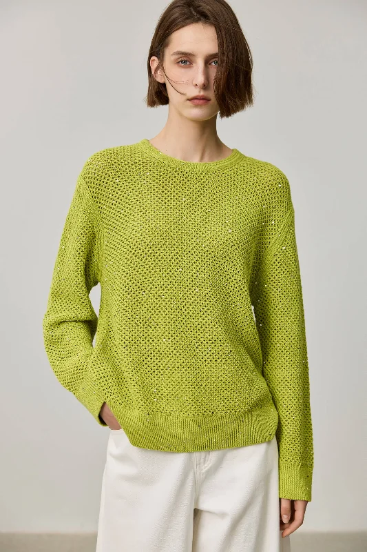 LILY Mesh Knit Pullover