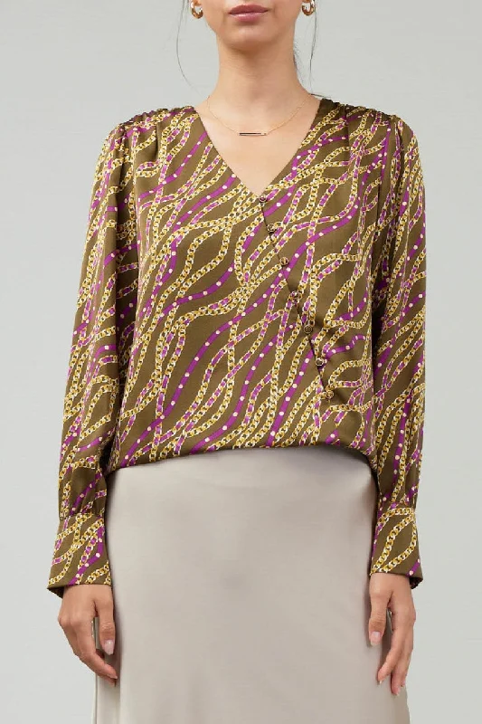 Chain Print Blouse