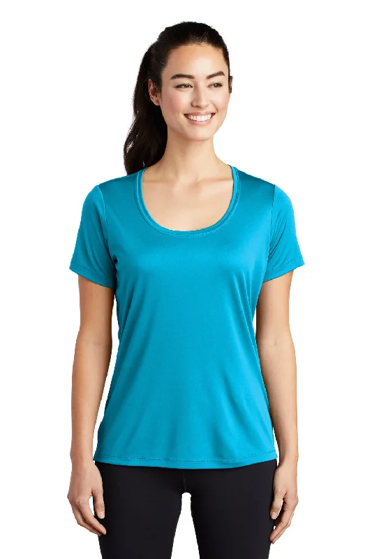 Sport-Tek Womens Moisture Wicking Short Sleeve Scoop Neck T-Shirt - Sapphire Blue